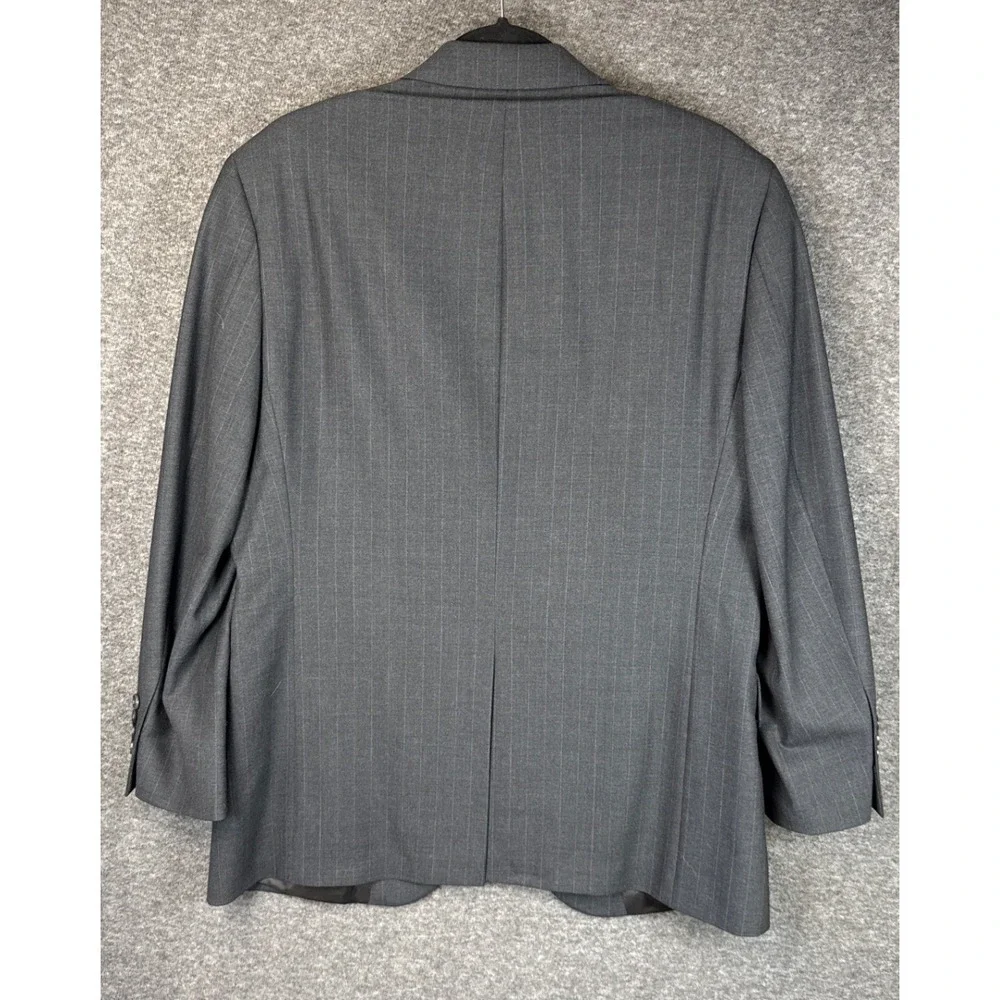 Brooks Brothers 346 Charcoal Pinstripe Wool Suit Jacket Blazer Mens Size 40‎ S